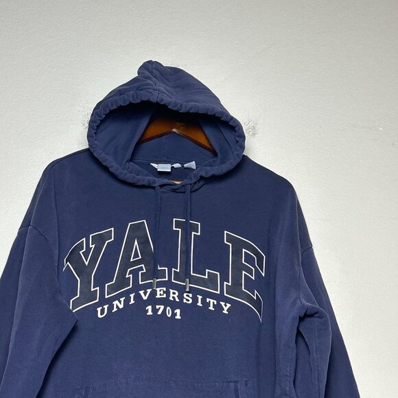 Yale University Blue Hoodie Men XL Embroidered College Sweatshirts Pullover Fall - Picture 6 of 11